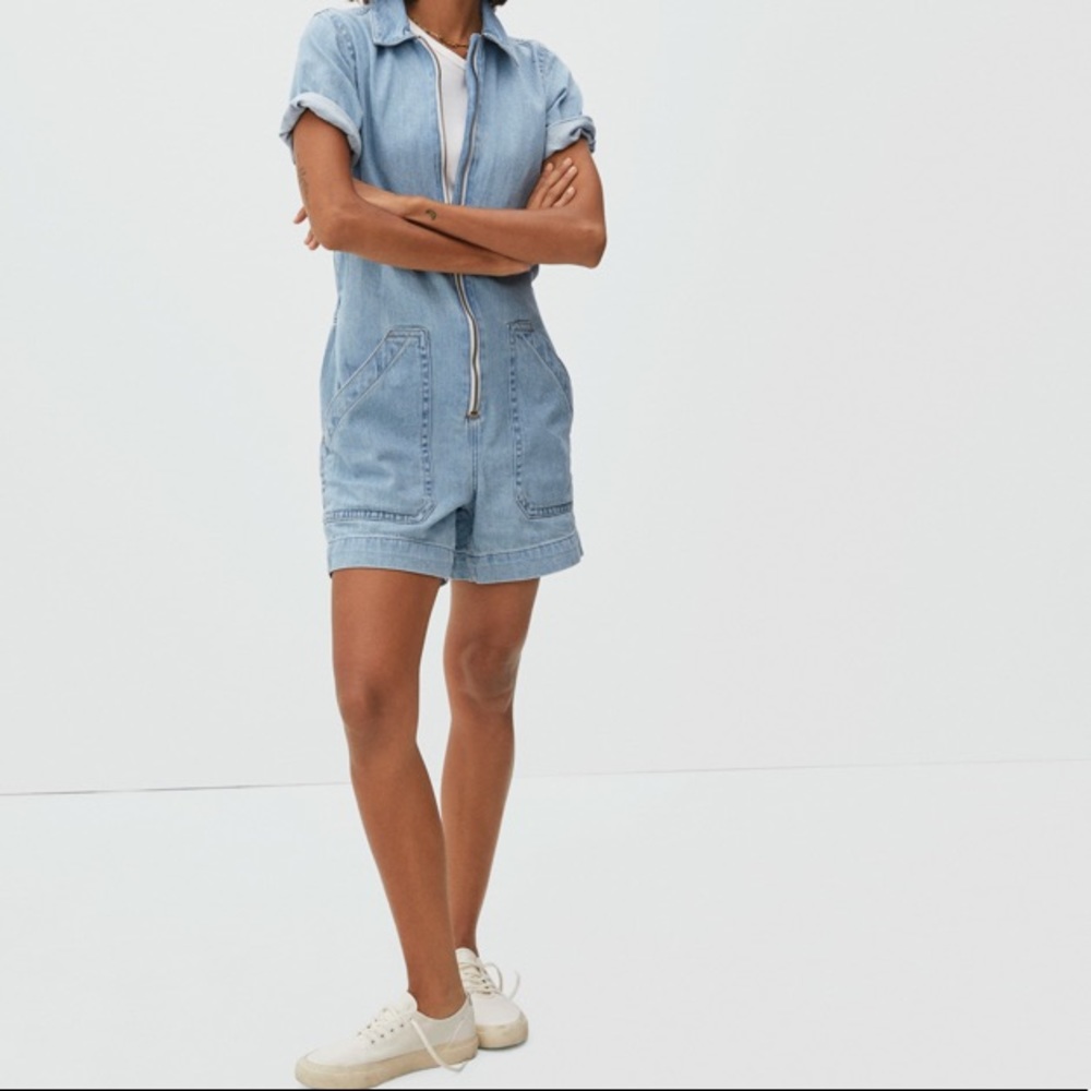 The Denim Short Coverall